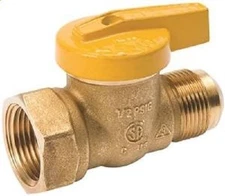 Mueller 114-524 3/4" Forged Brass Gas Ball Valve Chrome Plated