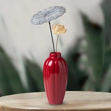 Ceramic Red Vase Flower Vases for Bedroom Living Room Home