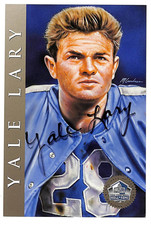 Yale Lary Autographed HOF Series Card /2500 Lions 21221