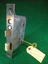 ONE YALE # 759  MORTISE LOCK w/KEY, 2 3/4" BS  -RESTORED - CIRCA 1927 (21274)