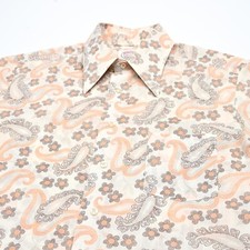 Vintage McGregor Scotset Shirt Mens Large Paisley Button Up Art Short Sleeve