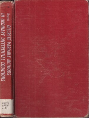Discrete Variable Methods In Ordinary Differential Equations By Henrici, Peter