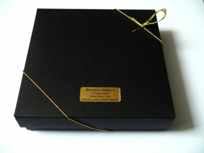 Geschenk Fal-Bbox Farbe Schwarz Innen 135 x 135 x 35 mm Verpackung GFB003-S
