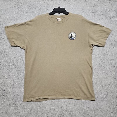 Pacific Whale Foundation Shirt Men's Size XL Tan Beige Short