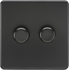 Image of Knightsbridge SF2182MBB Dimmer/Switch 2G 2Way 10-200W