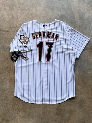 NWT Vtg Majestic Authentic Houston Astros Lance Berkman Baseball