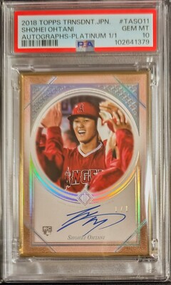 Shohei 2018 Topps Transcendent Japan TA-SO11 SHOHEI OHTANI PLATINUM 1/1