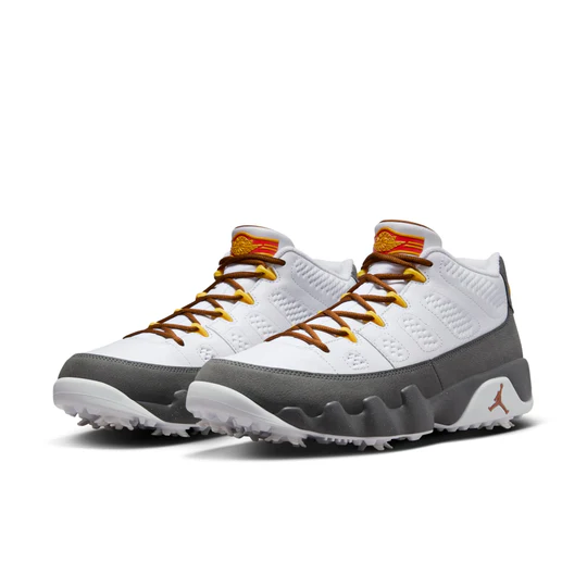 Nike Air Jordan 9 G NRG U24 US Open White Gold Golf Shoes FN6931100