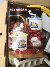 Vintage Donvier Ice Cream Maker Chillfast Yellow Rim in box Made in Japan