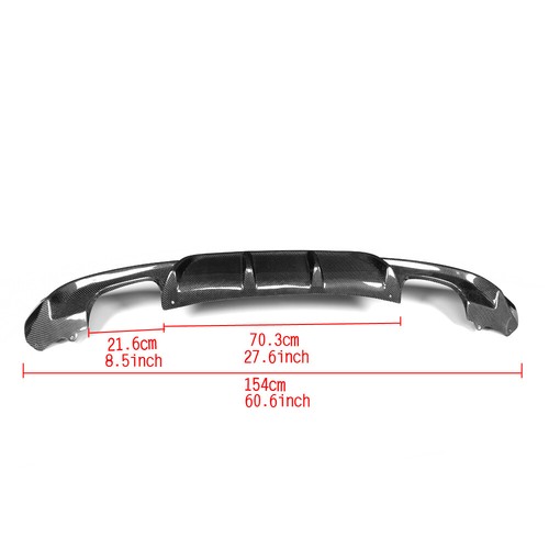 REAL CARBON Rear Bumper Diffuser Dual Outlet Lip For BMW F34 GT M-Sport 2014-17 - Picture 6 of 12