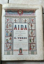SPARTITO OPERA AIDA GHISLANZONI MUSICA G. VERDI RICORDI PRIMA EDIZIONE 1869