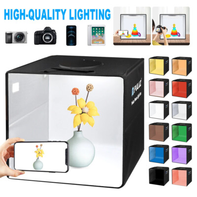 Portable Photo Studio Light Box,12''x12'' Professional Dimmable Shooting Tent Kits