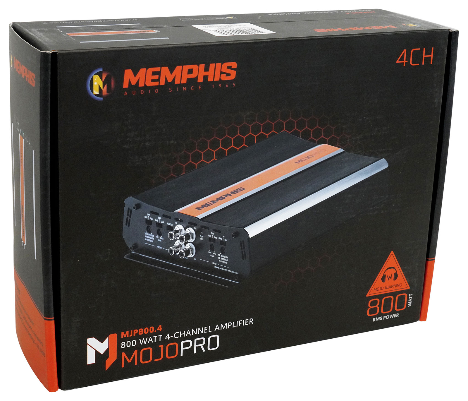 Memphis Audio MJP8004 800 Вт RMS 4-канальный автомобильный усилитель Mojo Pro Amp Full Range