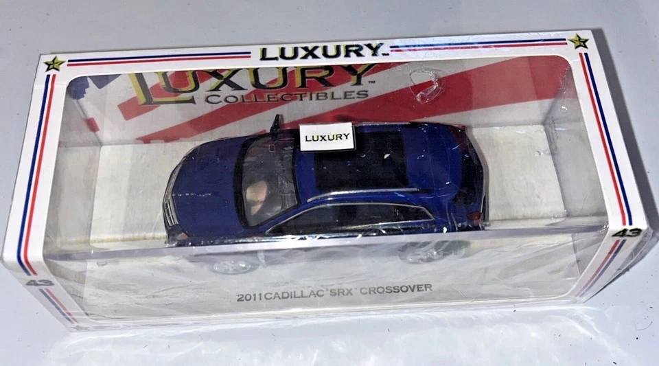 LUXURY COLLECTIBLES 1/43 CADILLAC 2011 SRX CROSSOVER Imperial Blue Car 100952 - Image 2 of 4
