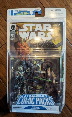 Star Wars Comic Packs REPUBLIC #82 Commander Faie & Quinlan Vos Hasbro 2008 NEW - Picture 1 of 6