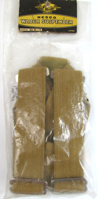 Wader Suspenders Nesco Metal Attachments Adjustable Made In Japan Old Vintage H1