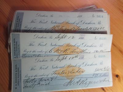 VEGAS- ONE Of ~1900 First National Bank, Dushore, PA Check -RN-X7 READ (CT123)