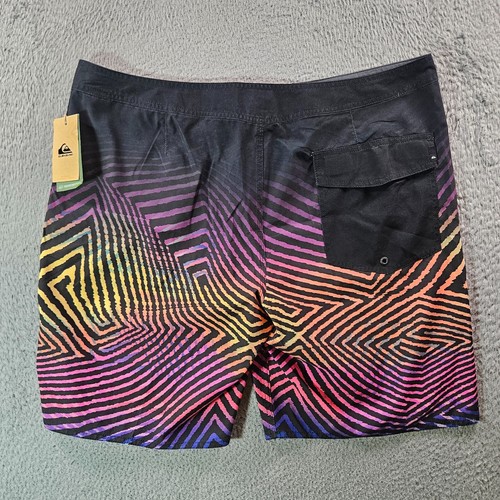 NWT Quiksilver Board Shorts Swim Trunks Men 38 No Liner 20" Colorful Pattern - Picture 8 of 12