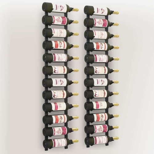 Tidyard 2 pcs Wall Mounted Racks Champagne Bottle Storage Shelf for 12 Z5R8 - Picture 3 of 6