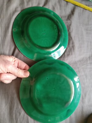 ウェッジウッド 1900年代中盤　マジョリカ焼き Green Leaf5枚セット s-l400.jpg