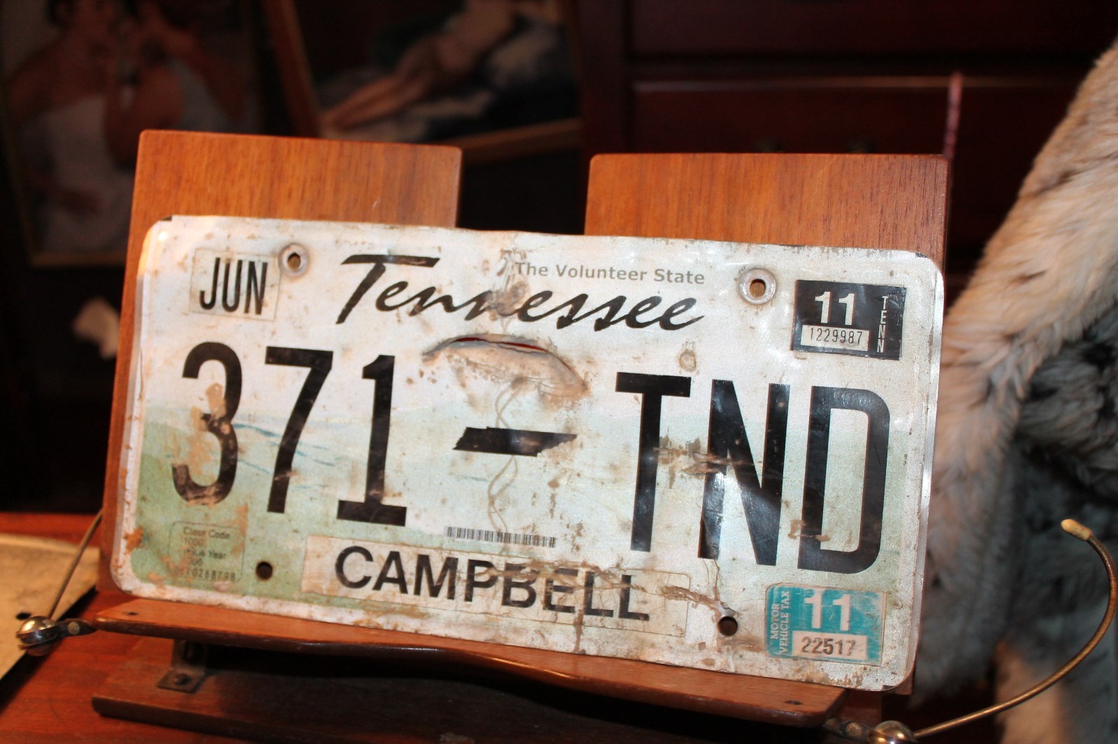 2011 Tennessee License Plate Campbell County Craft Grade 371TND eBay