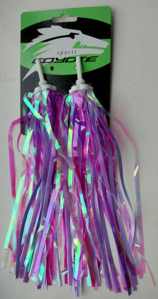COYOTE Paar rosa Kinder Kinderfahrrad / Fahrradlenker Funkeln Streamer Quasten