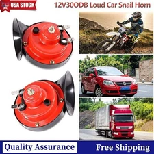 2PC 12V 300DB Super Loud Train Air Horn Waterproof Motorcycle Car Truck SUV