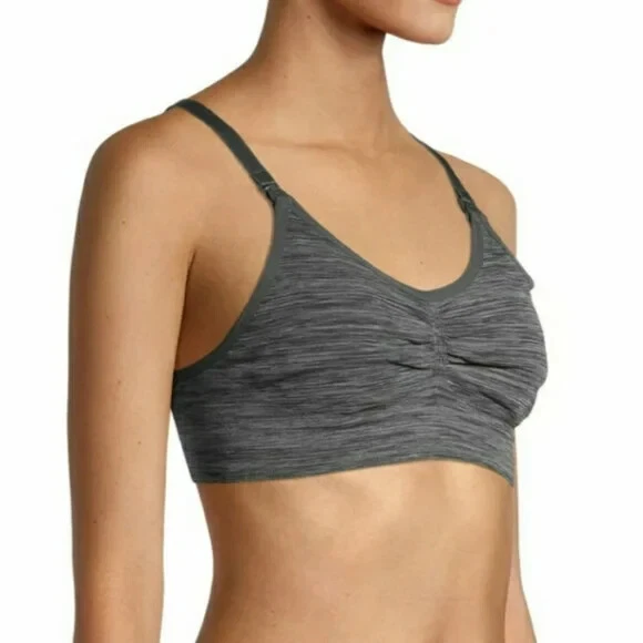 Sujetador de lactancia Nurture by Lamaze Maternity gris cómodo sin costuras talla pequeña nuevo Foto 2 de 4