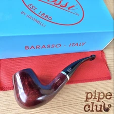 Rossi Rubino Antico 8628 Bent Brandy 6mm Filter Pipe by Savinelli  - NEW