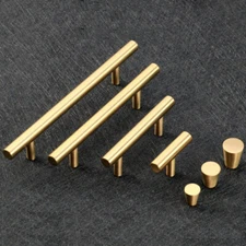 Brass Cabinet Handles Drawer Pulls Knobs T Bar knob Dresser Pull Cupboard Handle