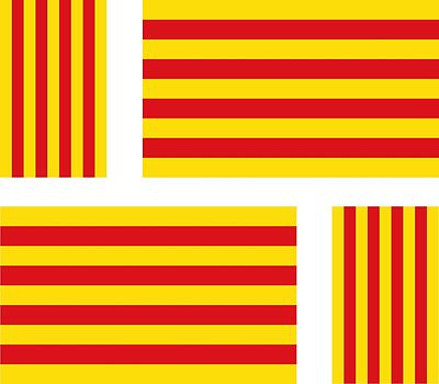 Set of 4x sticker vinyl car bumper decal outdoor flag cataluna catalonia catalan