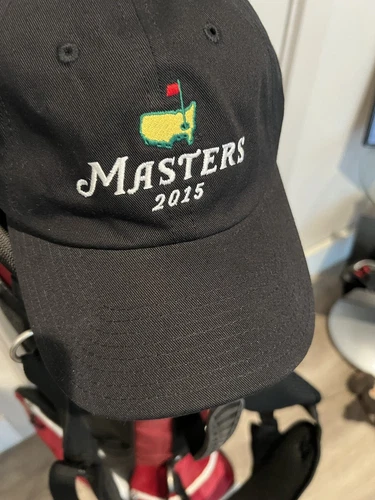 Masters 2015 PGA Golf American Needle Buckle Strapback Hat Cap Black GUC