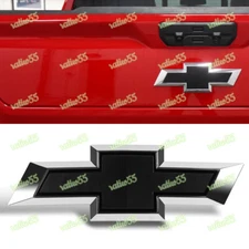 For 2022+ Chevrolet Refreshed Silverado 1500 Bowtie Tailgate Black Emblem X1