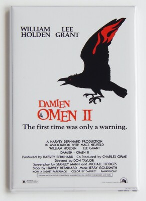 The Omen 2: Damien FRIDGE MAGNET movie poster