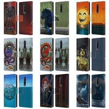 OFFICIAL VINCENT HIE GRAPHICS LEATHER BOOK WALLET CASE COVER FOR ONEPLUS PHONES