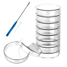 10/50/100x 60mm Glass Petri Dishes w/Lids Autoclavable Lab Petri Plates Reusable