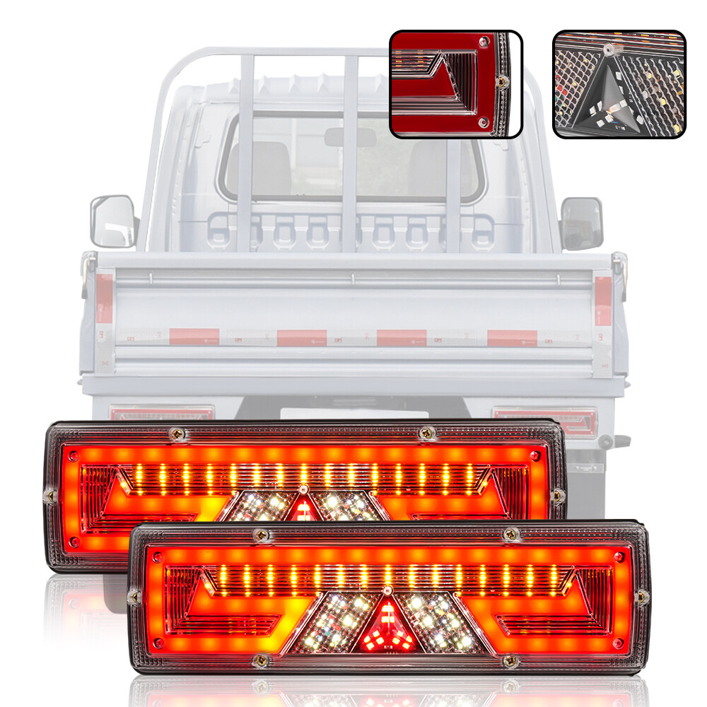 2x 12V 24V Rear Light Semi-trailer Lights Truck Tail Light For Trailer Caravan-image