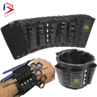 BEAUTYTRACK ACCESSORIES HOLDER PROFESSIONAL BARBER TOOLS HOLSTER BLACK SCISSORS WRIST-POUCH