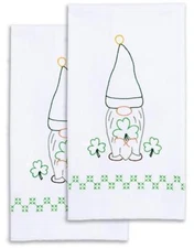 DIY Jack Dempsey St Patricks Day Gnome Stamped Embroidery Hand Towel Kit 320612