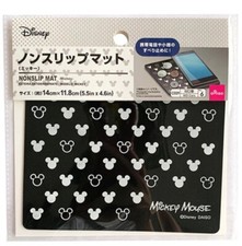 Daiso Disney Mickey Mouse Non Slip Mat Cell Phone Mat Black White