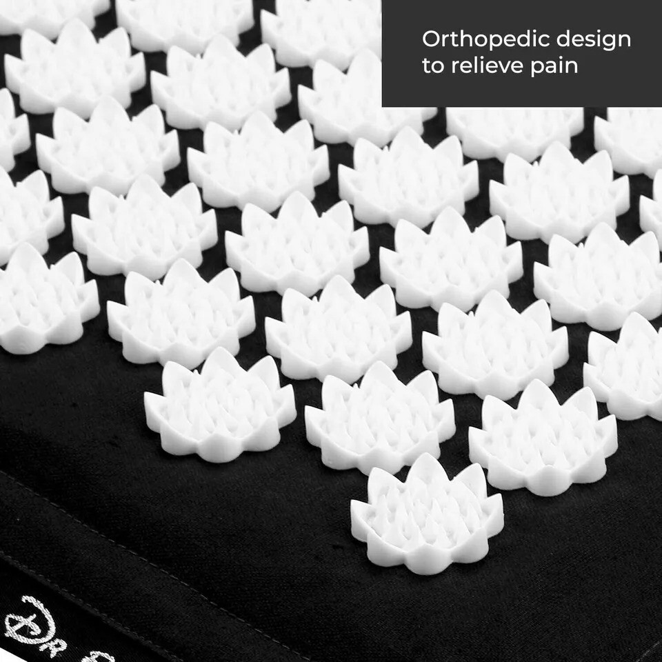 Acupressure Mat & Pillow Massage Set For Neck Back Acupuncture Point Nerve Pain