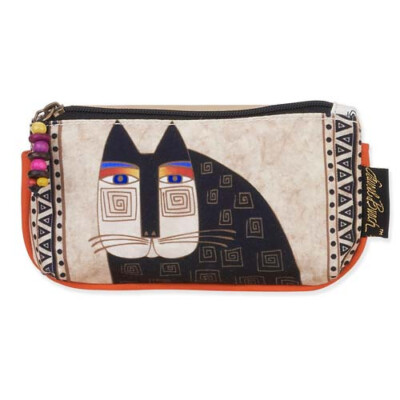 Laurel Burch 7x4 Cosmetic Bag Wild Cat Faces LB5336A