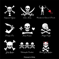 Pirate Flag Vinyl Decals Jolly Roger Blackbeard