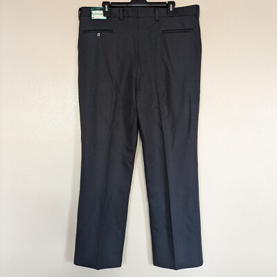 Vintage Haband Dress Pants Men s 39x29 Gray Flat Front Slacks Made In USA