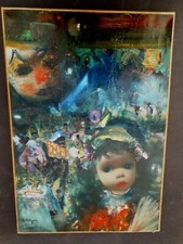 CALOGERO Jean(1922-2001)ECOLE ITALIENNE-Né EN SICILE "ENFANT A LA ROBE ROUGE" -C