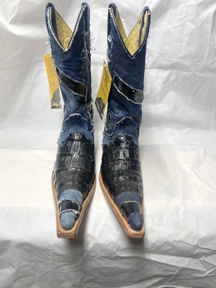 Ripped jeans and cowboy boots 2025