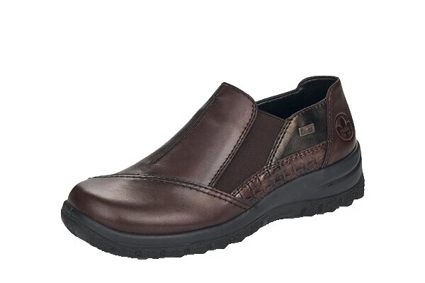 Brown Leather Upper Comfort Shoes for Women