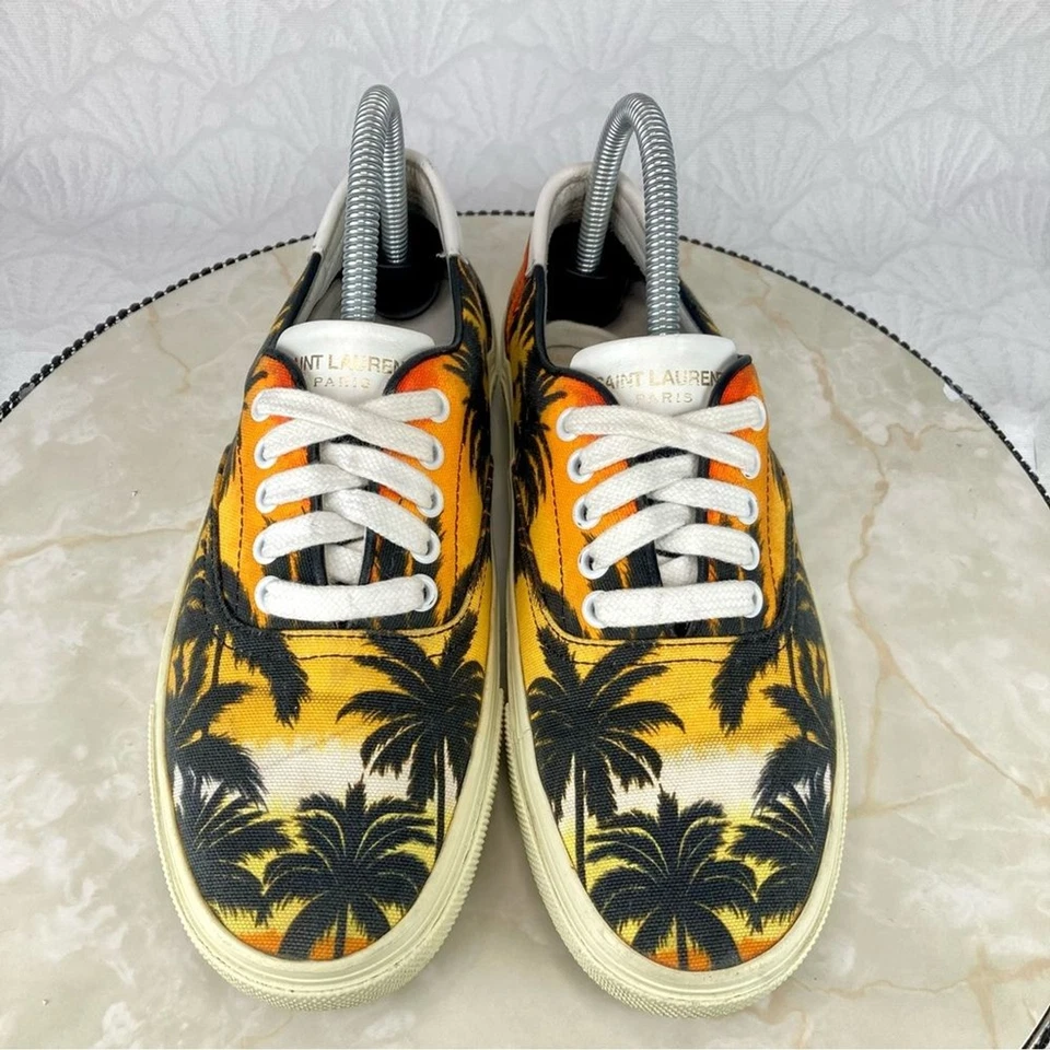 Zapatillas bajas Saint Laurent Paris YSL para mujer 8,5 multicolor palmera Foto 3 de 4