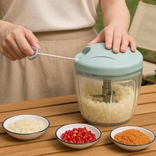 Manual Hand-pulled Food Chopper for Vegetables and Fruits – Easy Cutter
