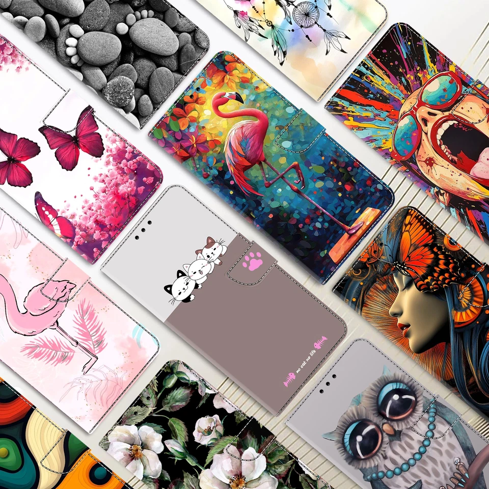 Girl Flower Wallet Phone Case for Samsung A34 A35 A15 A16 A55 A07 A54 A53 A24 - Image 3 of 4